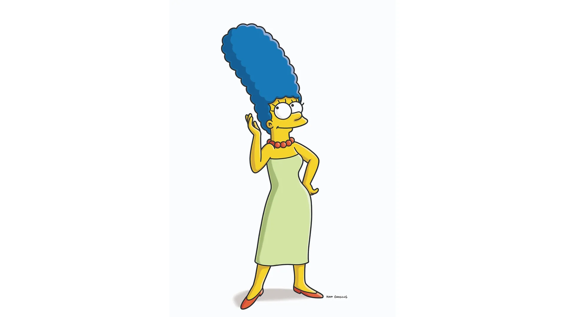 Imagem de Marge Simpson, a matriarca da família Simpson na série de animação Os Simpsons.