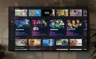 TV screen showing Streams available on Disney+.