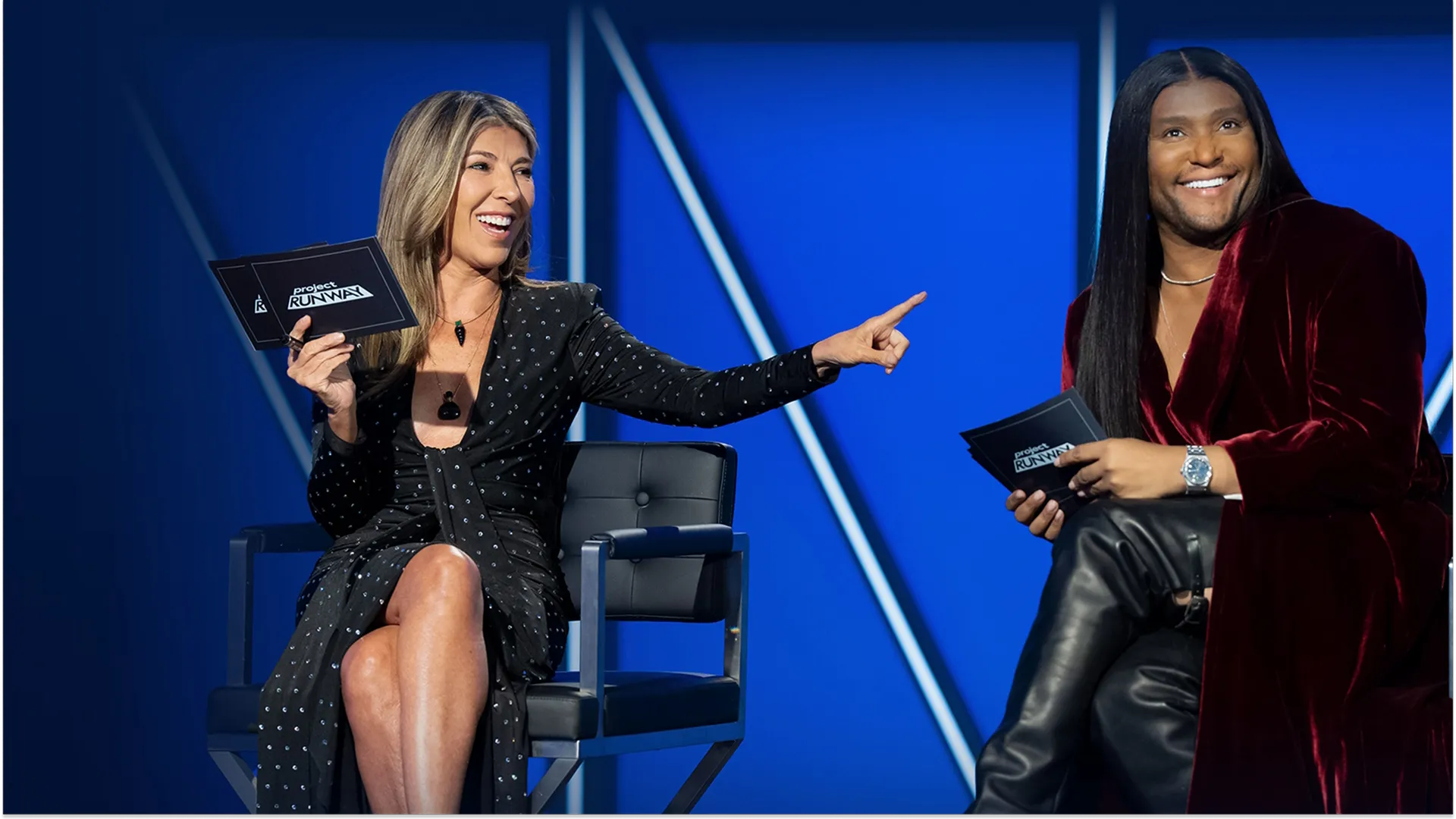Project Runway judges, Nina Garcia and Law Roach.