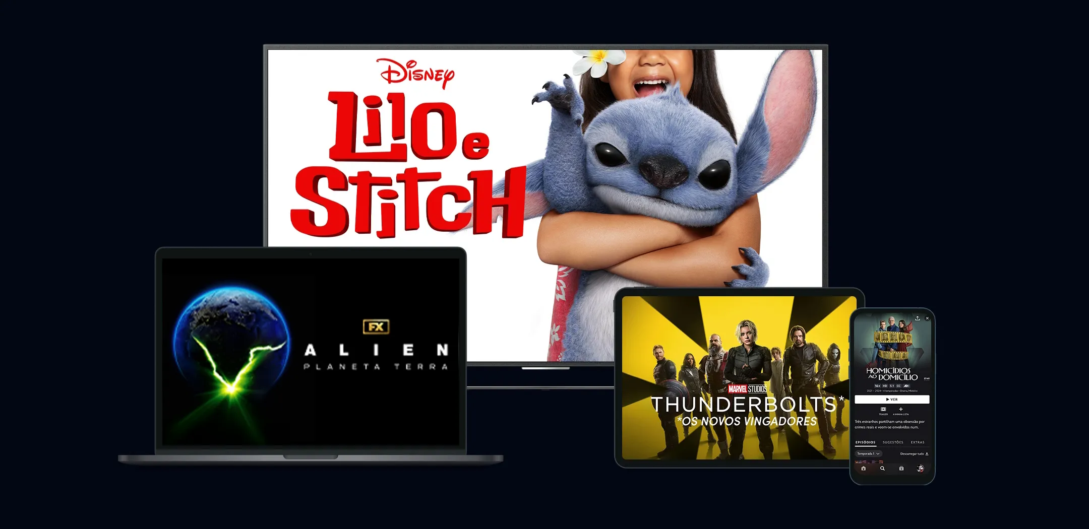 Séries Disney+ em diferentes dispositivos