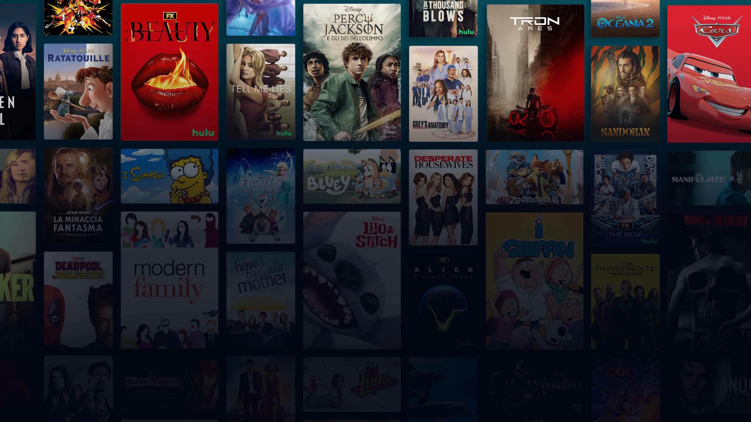Background image of various Disney+ titles