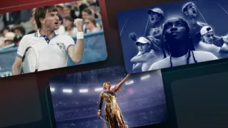 Grid showcasing some of the titles featured in the tennis watch guide on Disney+.
