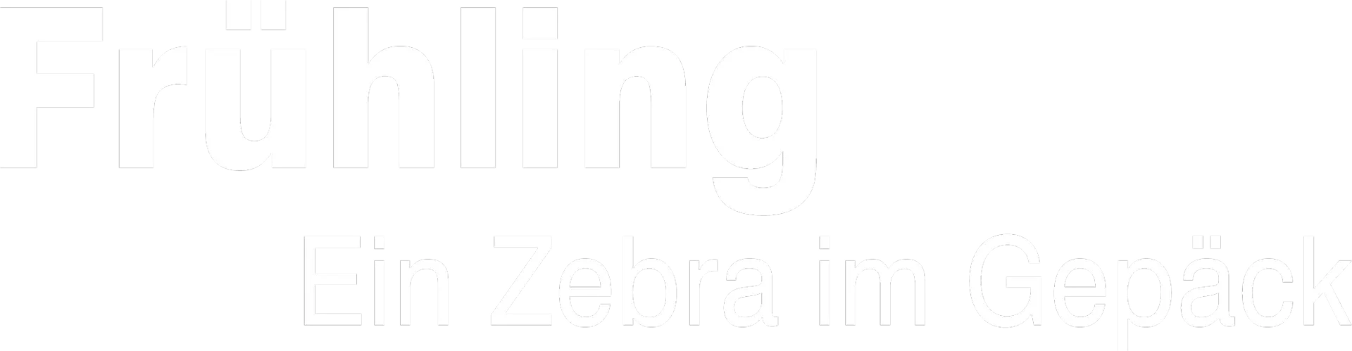 Frühling - Ein Zebra im Gepäck