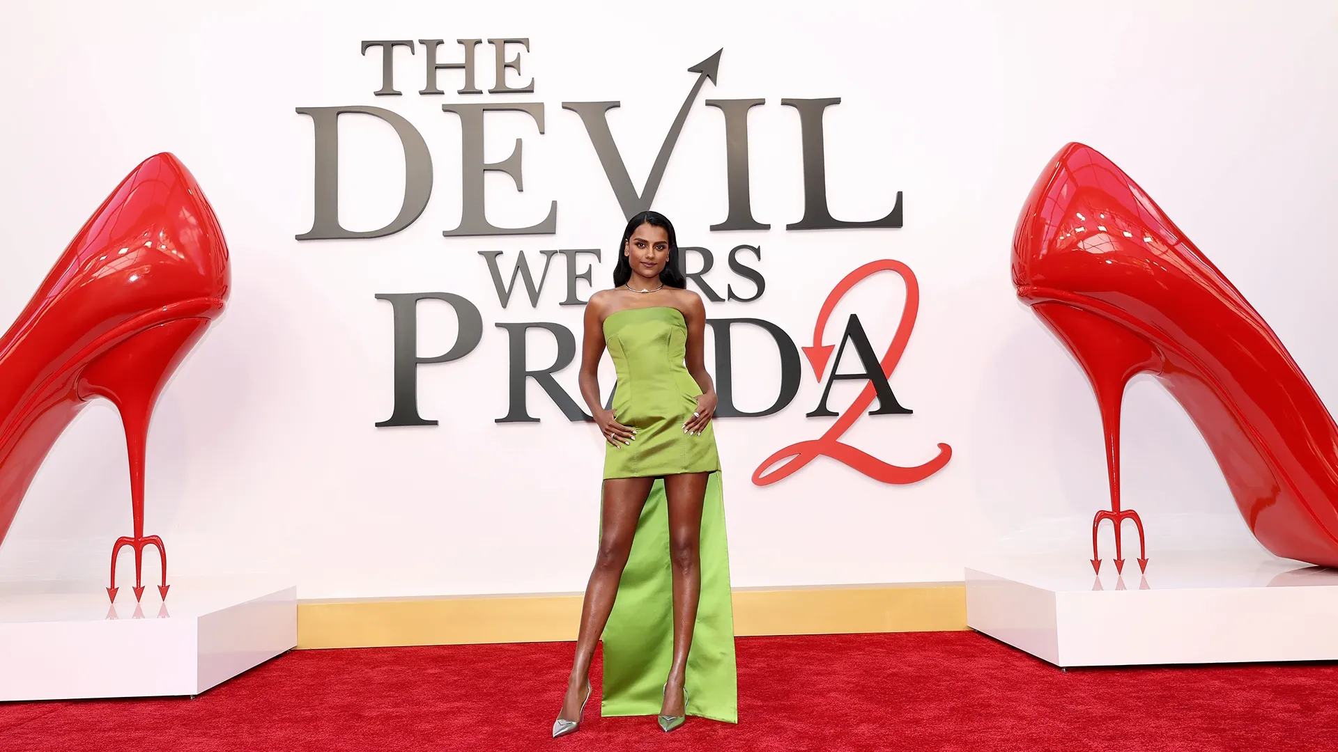 Simone Ashley attends the world premiere of The Devil Wears Prada 2