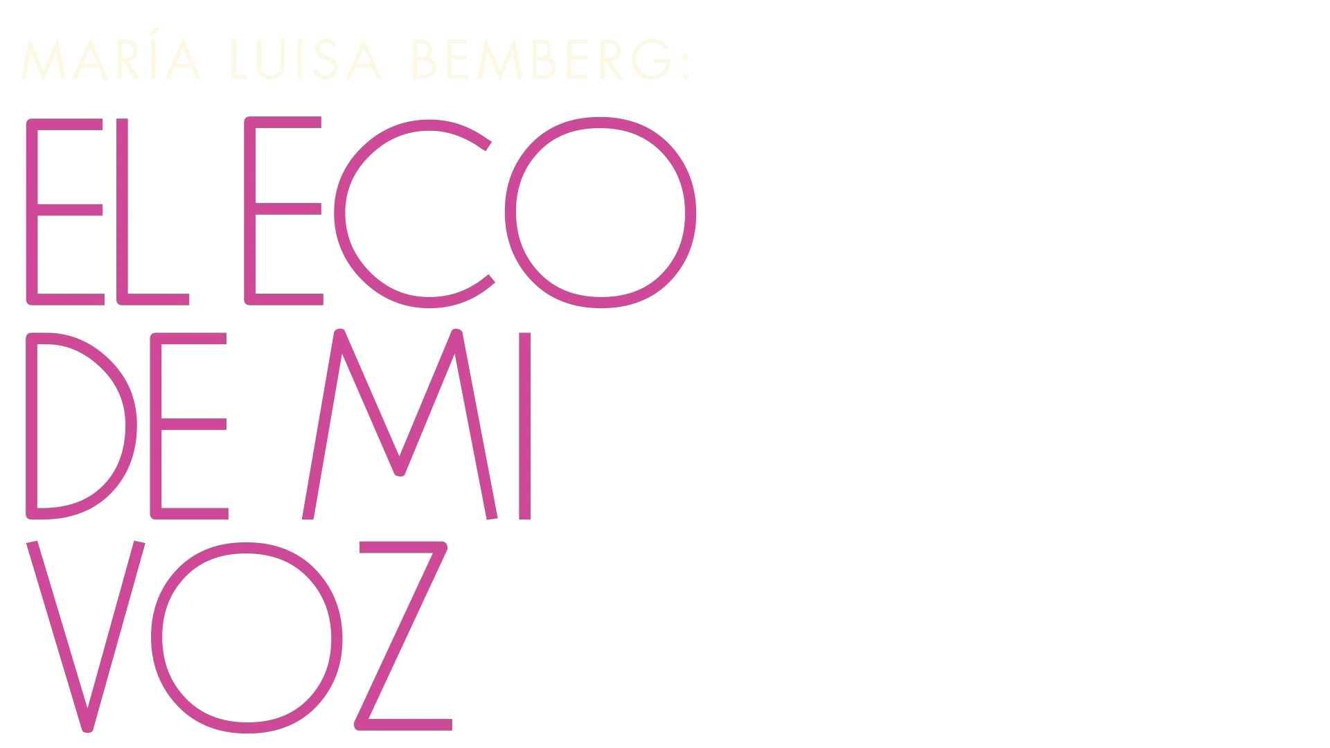 María Luisa Bemberg: El eco de mi voz