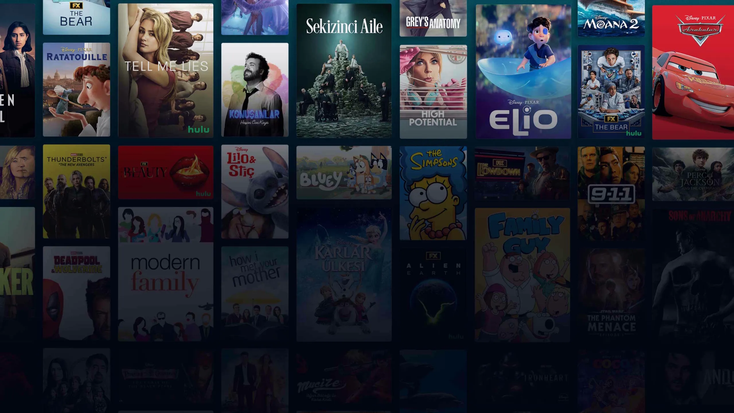 Background image of various Disney+ titles
