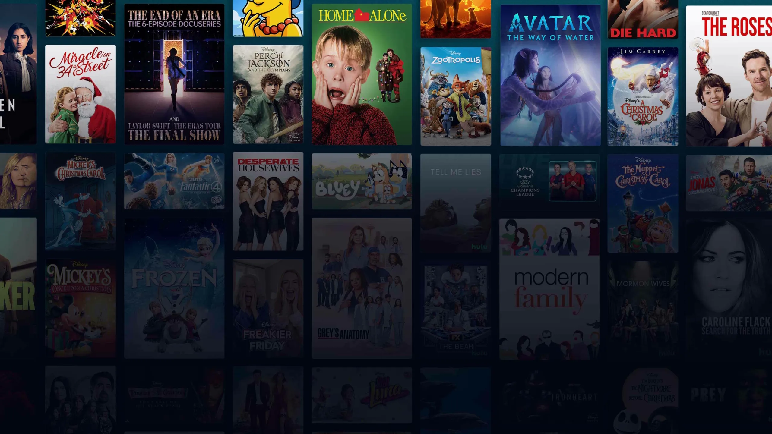 Background image of various Disney+ titles