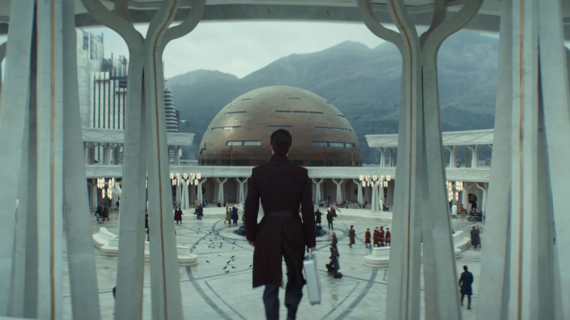 Syril Karn overlooks the Ghorman Palmo plaza.