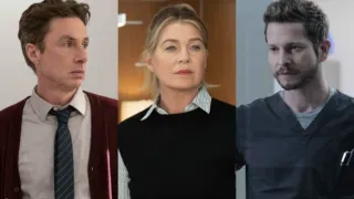 『scrubs ～恋のお騒がせ病棟』のジョン・"JD"・ドリアン、『グレイズ・アナトミー』のメレディス・グレイ、『レジデント 型破りな天才研修医』のコンラッド・ホーキンスが3分割している画像。