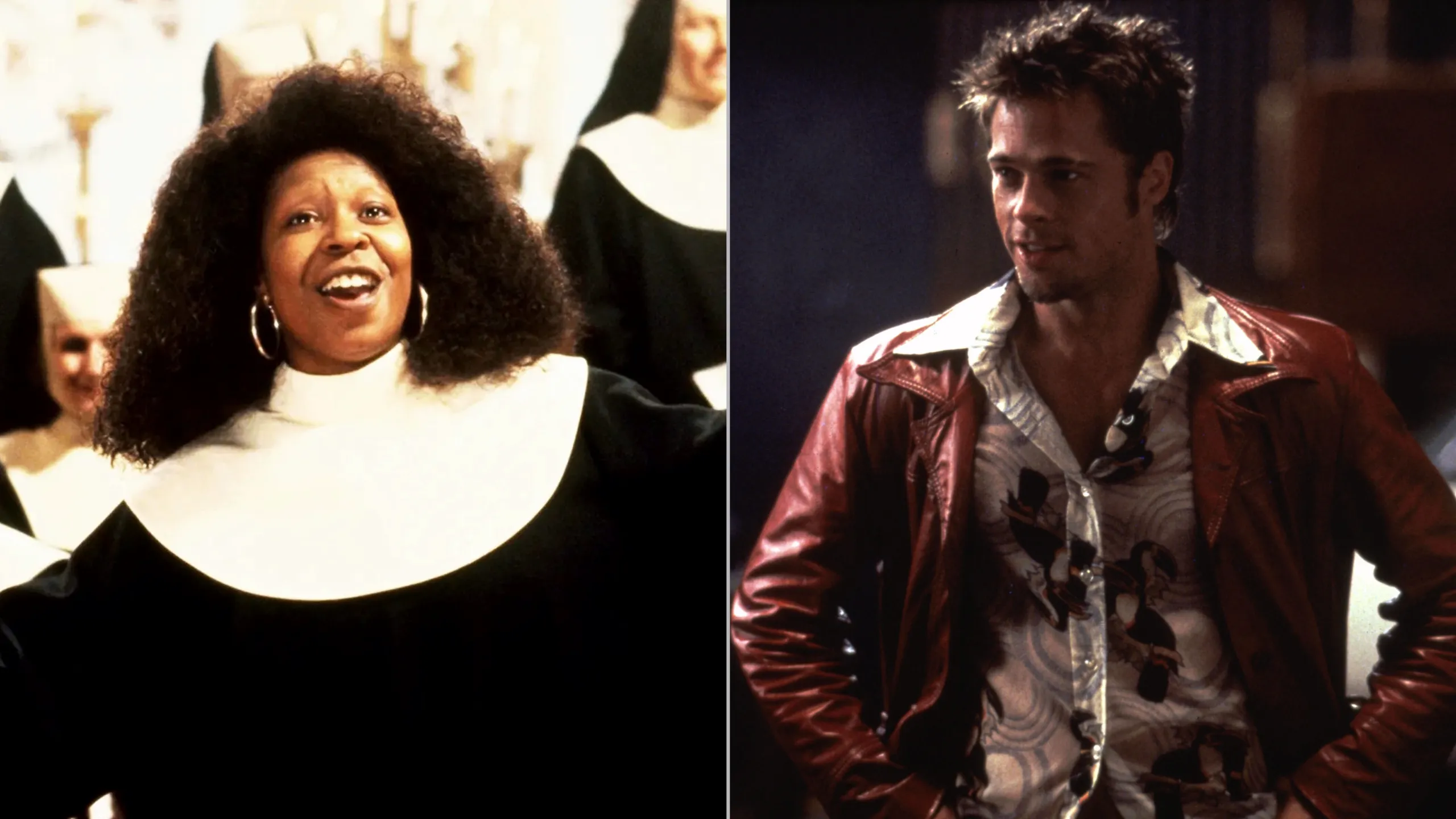 Images from Sister Act and Fight Club which feature in the Watch Guide.