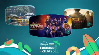 A collage of images from Nat Geo Expeditions, Worlds Collide Tour, and Camp Rock 3