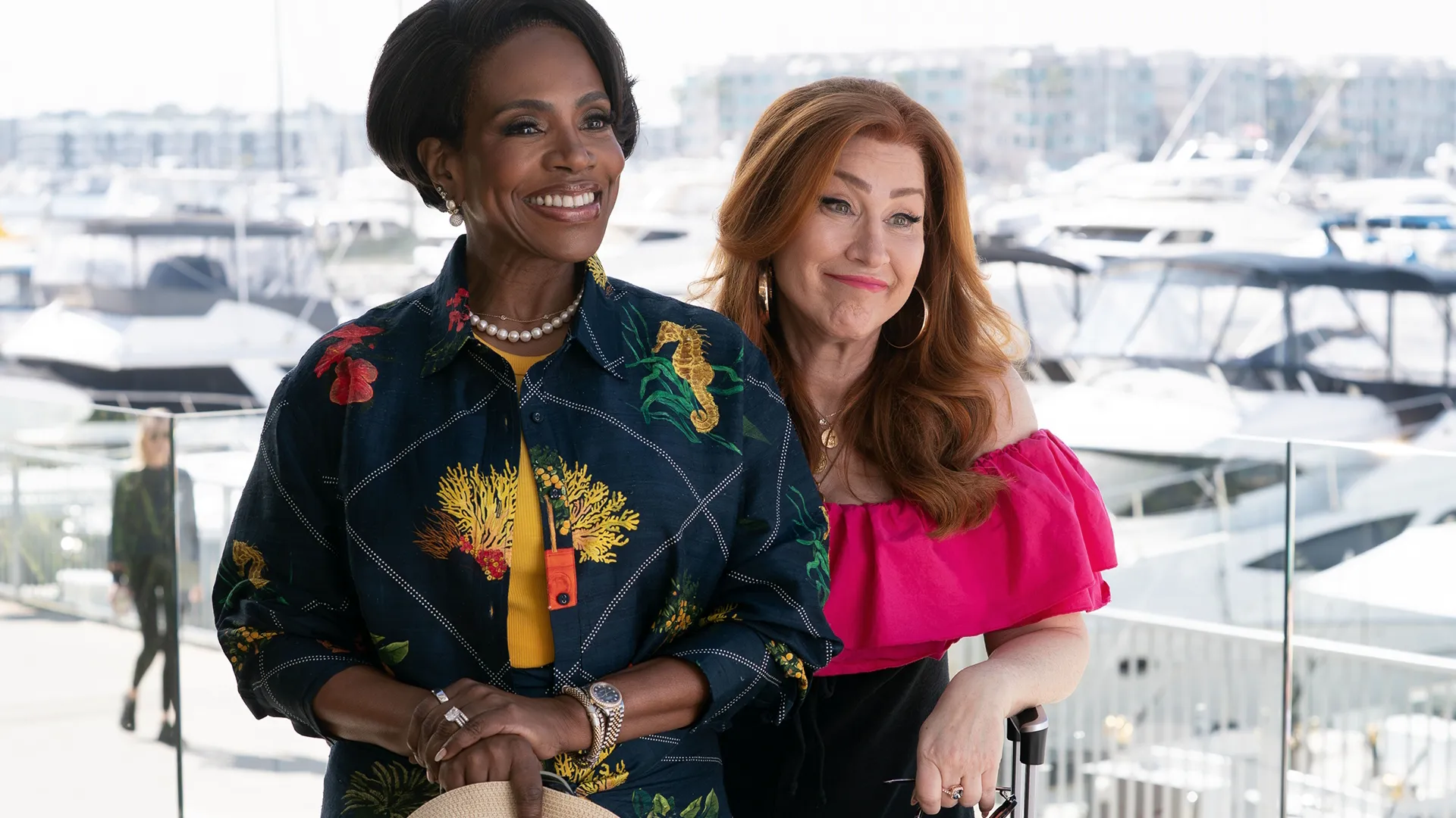 This image features actors Sheryl Lee Ralph and Lisa Ann Walter in a scene from the television series Abbott Elementary