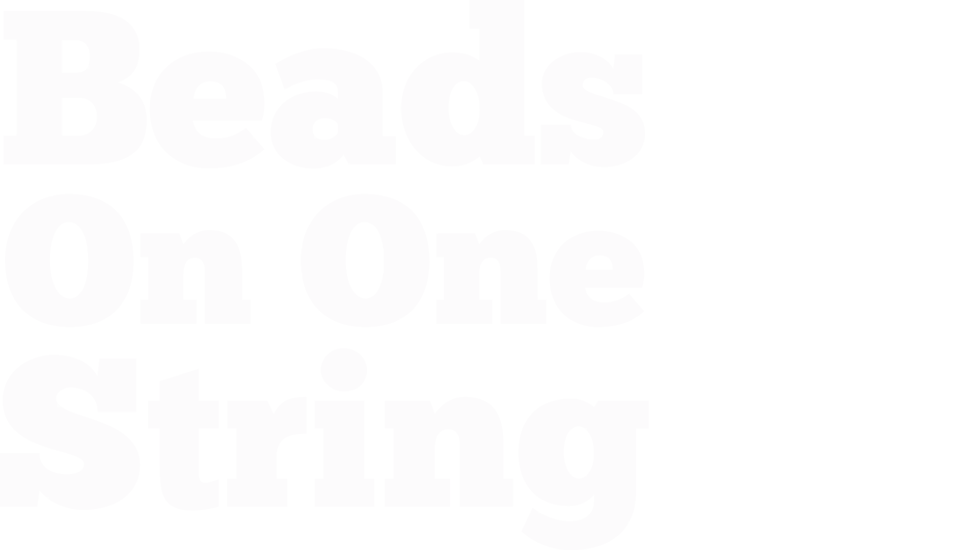 Beads on One String