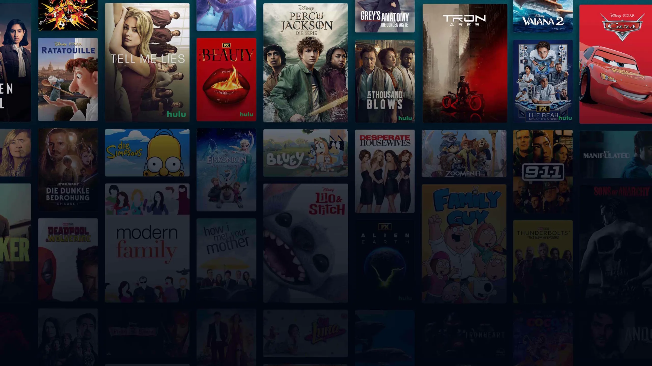 Background image of various Disney+ titles