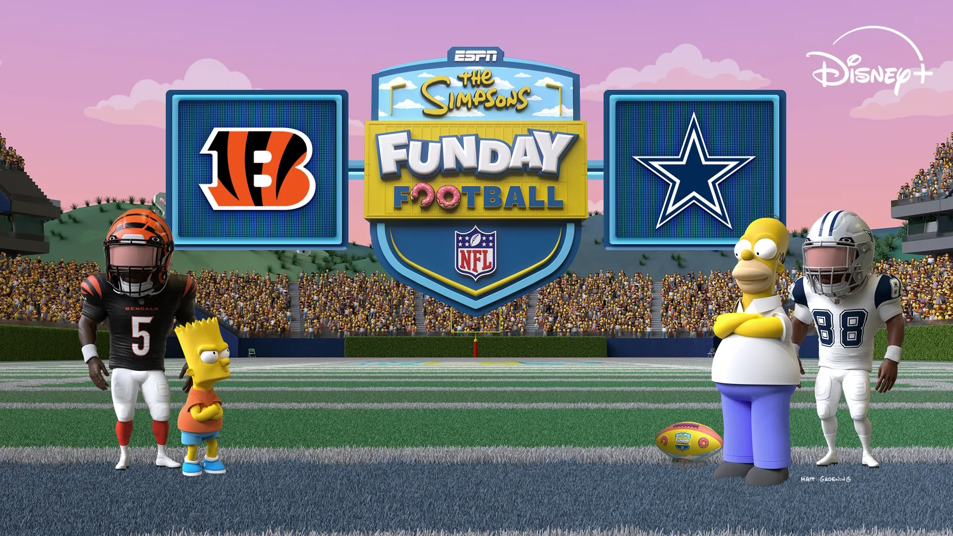 Simpsons Funday Football 2024 key art