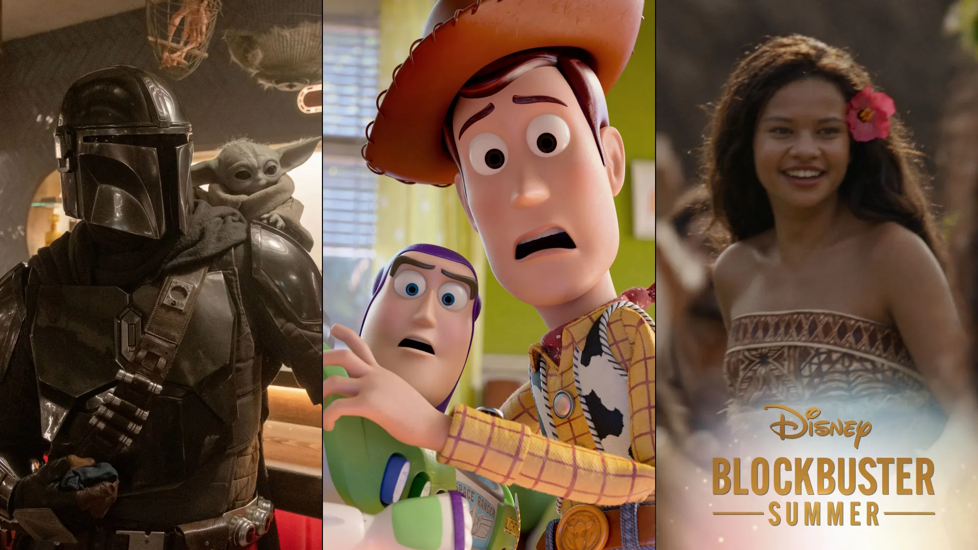 Star Wars: The Mandalorian and Grogu, Toy Story 5, and Moana (2026) promotional Image