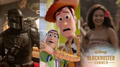 Star Wars: The Mandalorian and Grogu, Toy Story 5, and Moana (2026) promotional Image