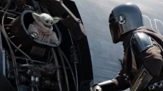 Official key art for The Mandalorian and Grogu.