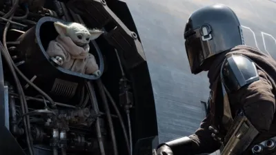 Official key art for The Mandalorian and Grogu.
