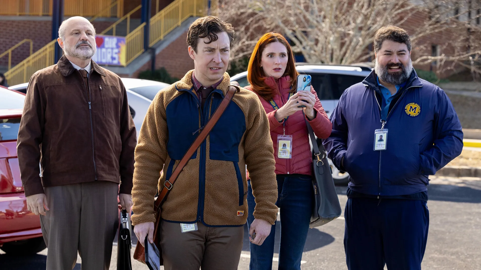 Promotional photo for the television show English Teacher, FX, Hulu