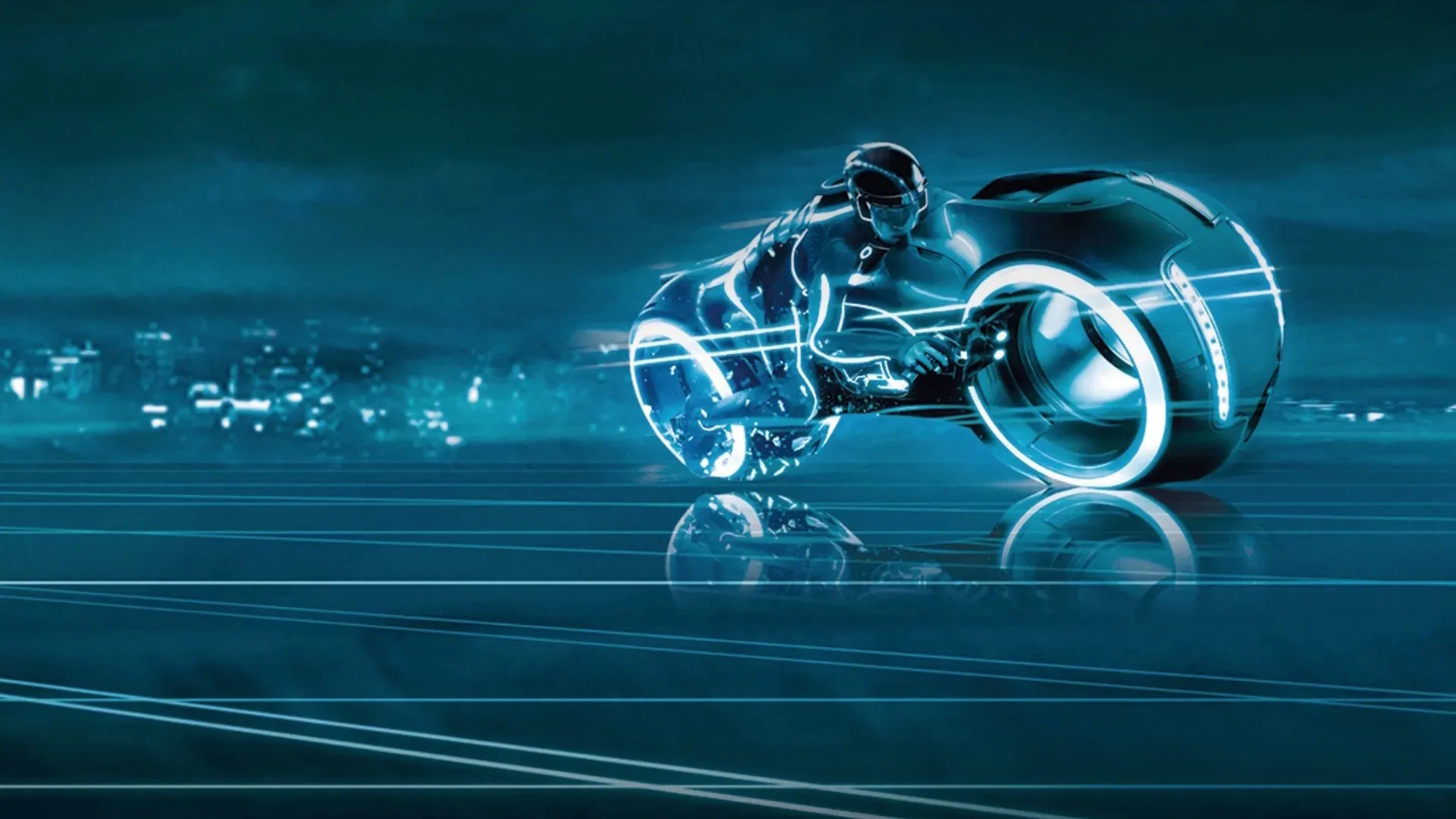Digital motorcycle from Tron Legacy.