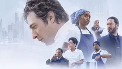This image features the cast of the FX comedy-drama series The Bear, which has been renewed for a fifth season.