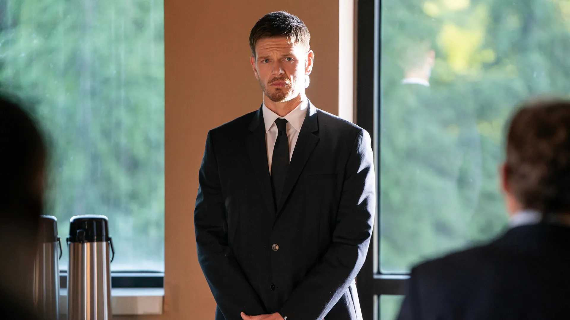 Agent Billy Pace (Jon Beavers) in a scene from Paradise Season 2, Hulu