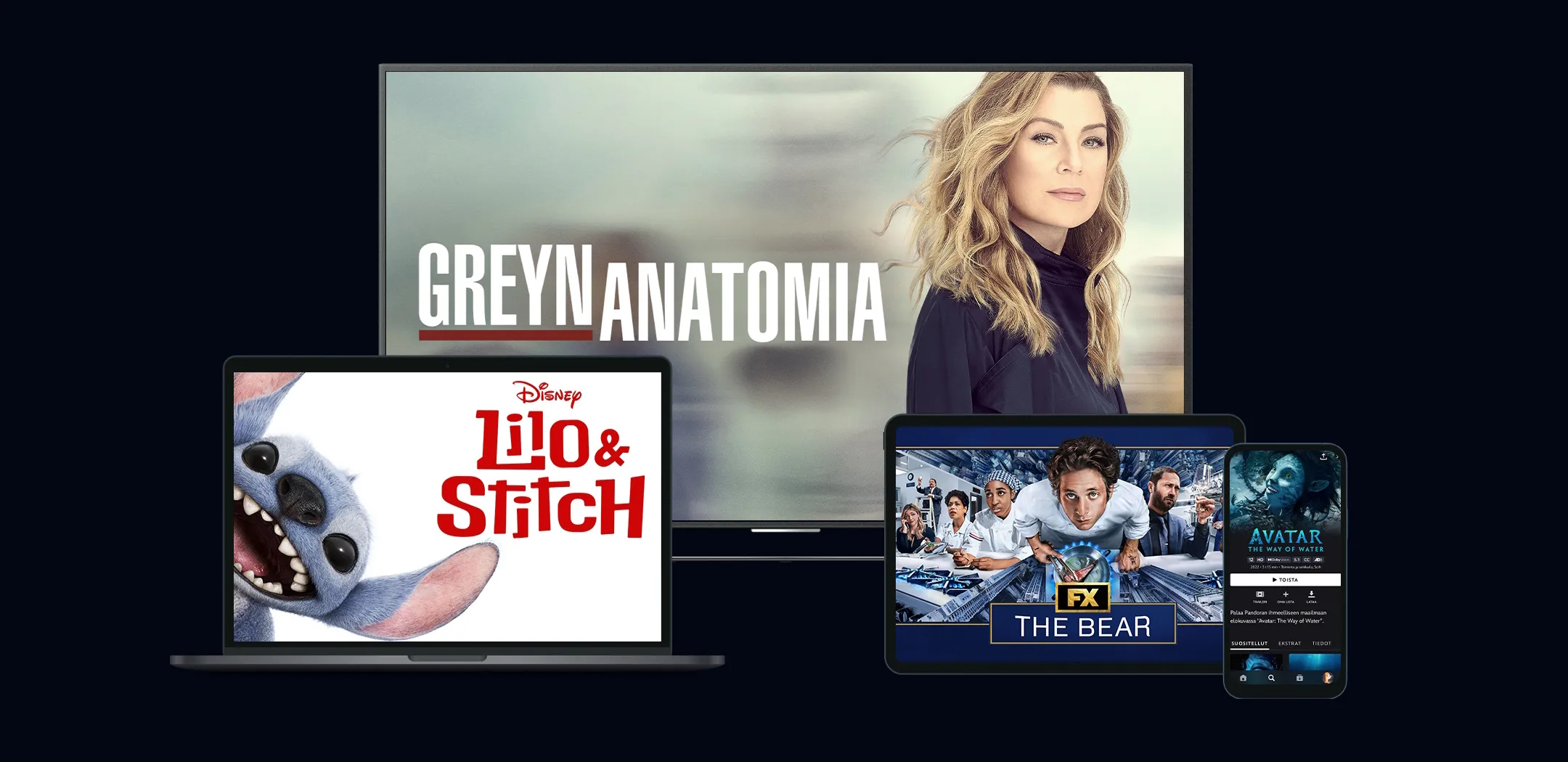 Disney+ -sarjoja eri laitteissa