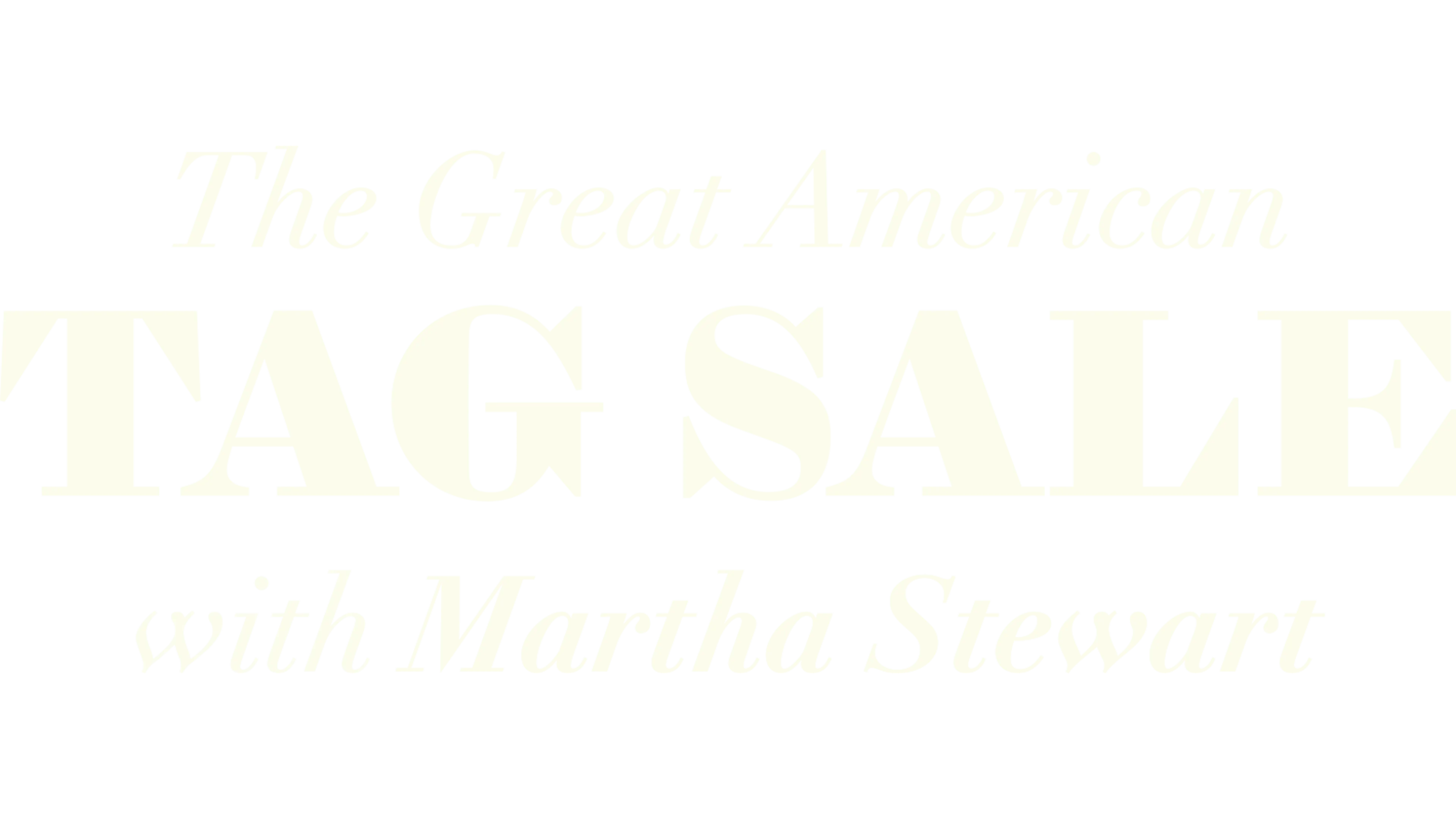 The Great American Tag Sale with Martha Stewart