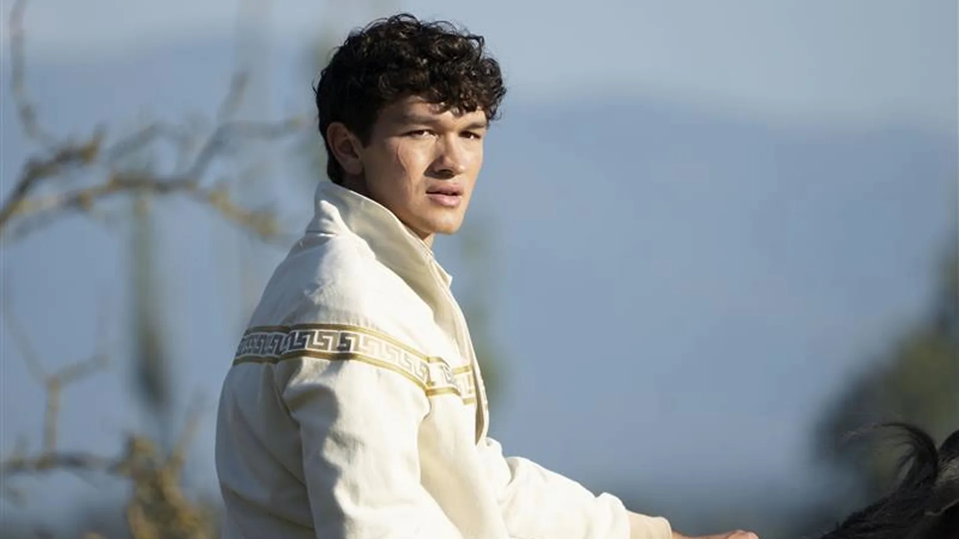 A closeup of Luke Castellan (Charlie Bushnell).