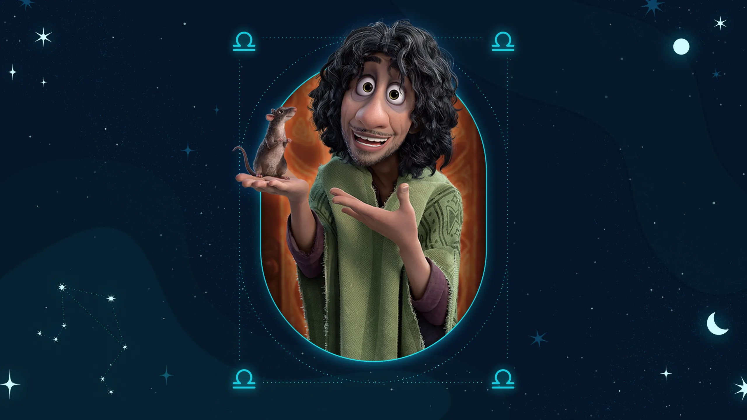  An image featuring Bruno Madrigal associated with the Libra zodiac sign based on their personality traits and characteristics.