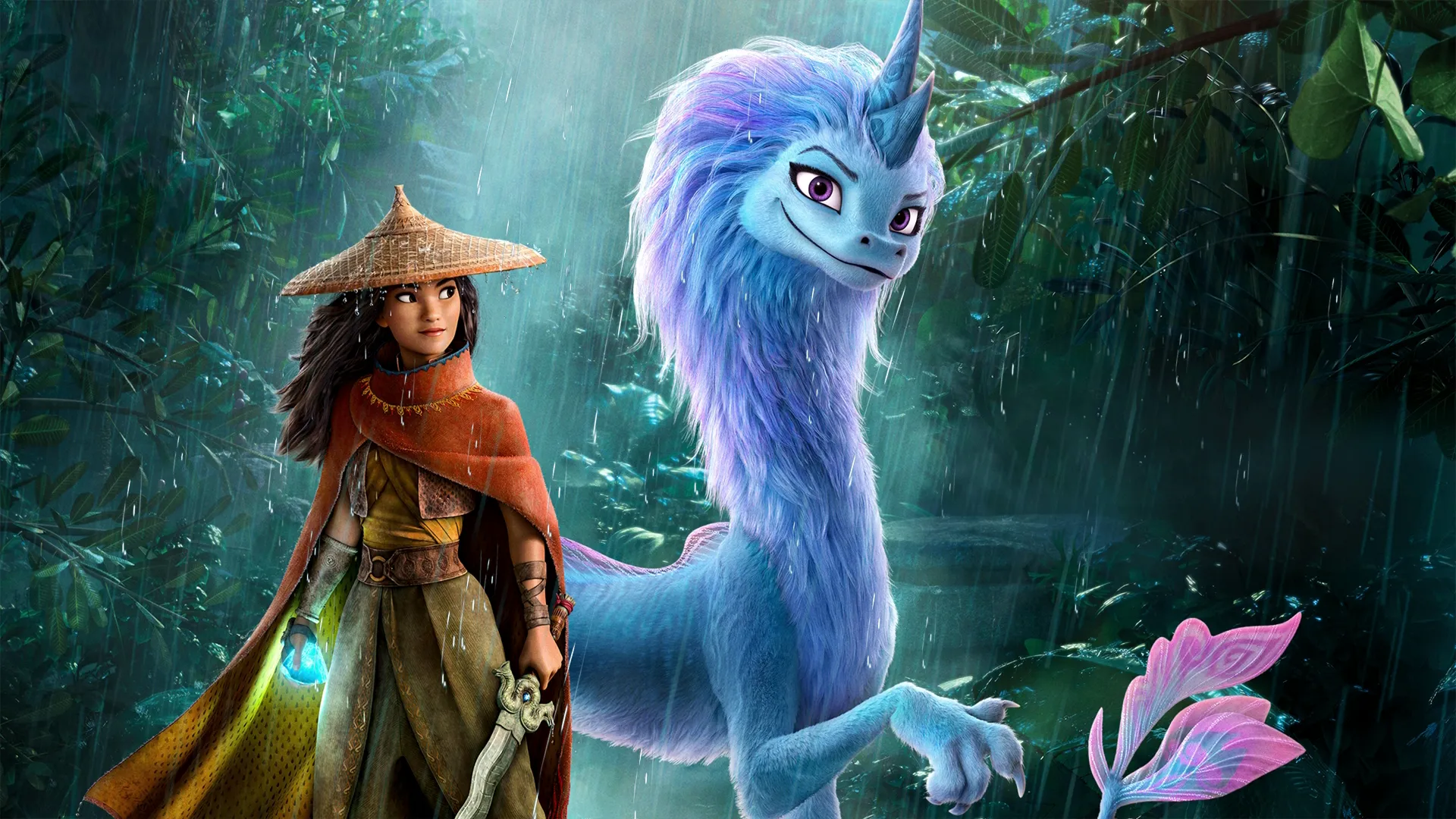 Raya and Sisu the dragon from Raya and the Last Dragon