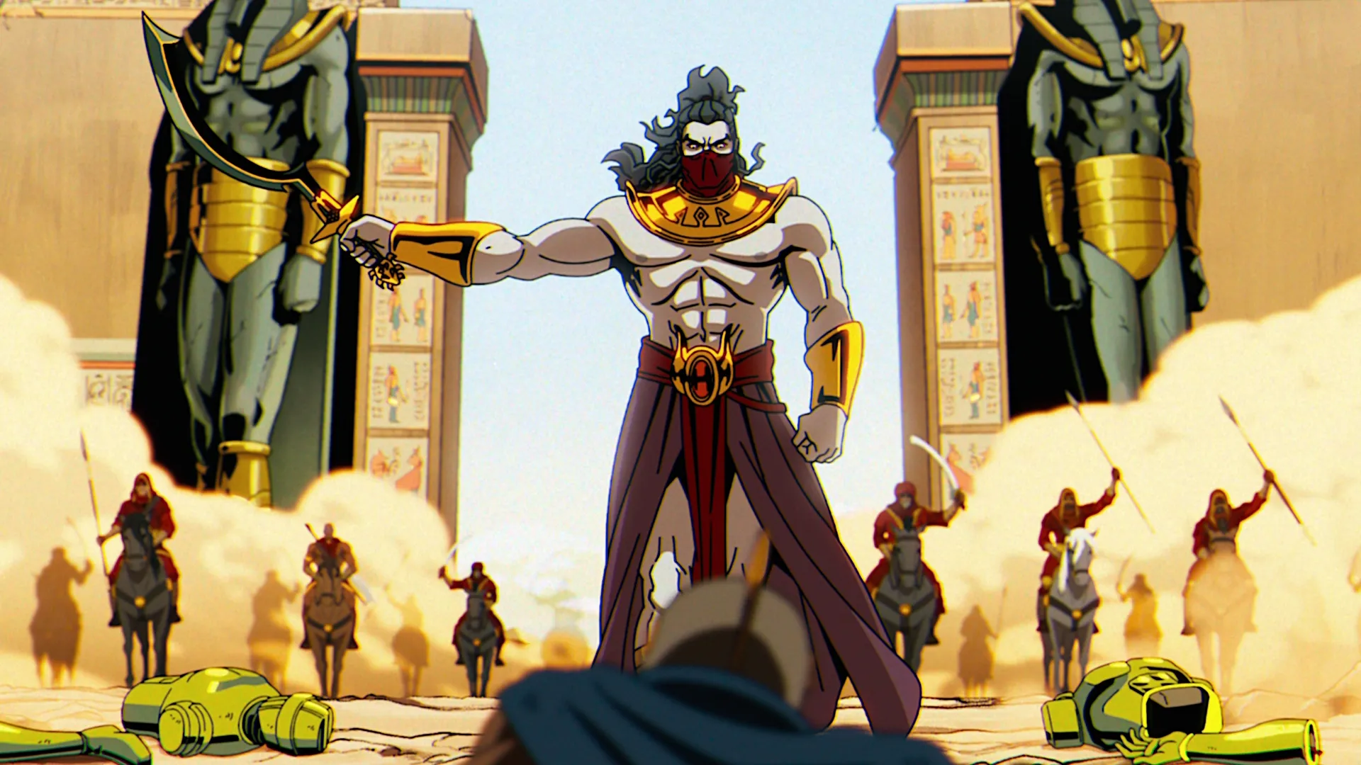 This image depicts the villain Apocalypse from the animated series X-Men '97