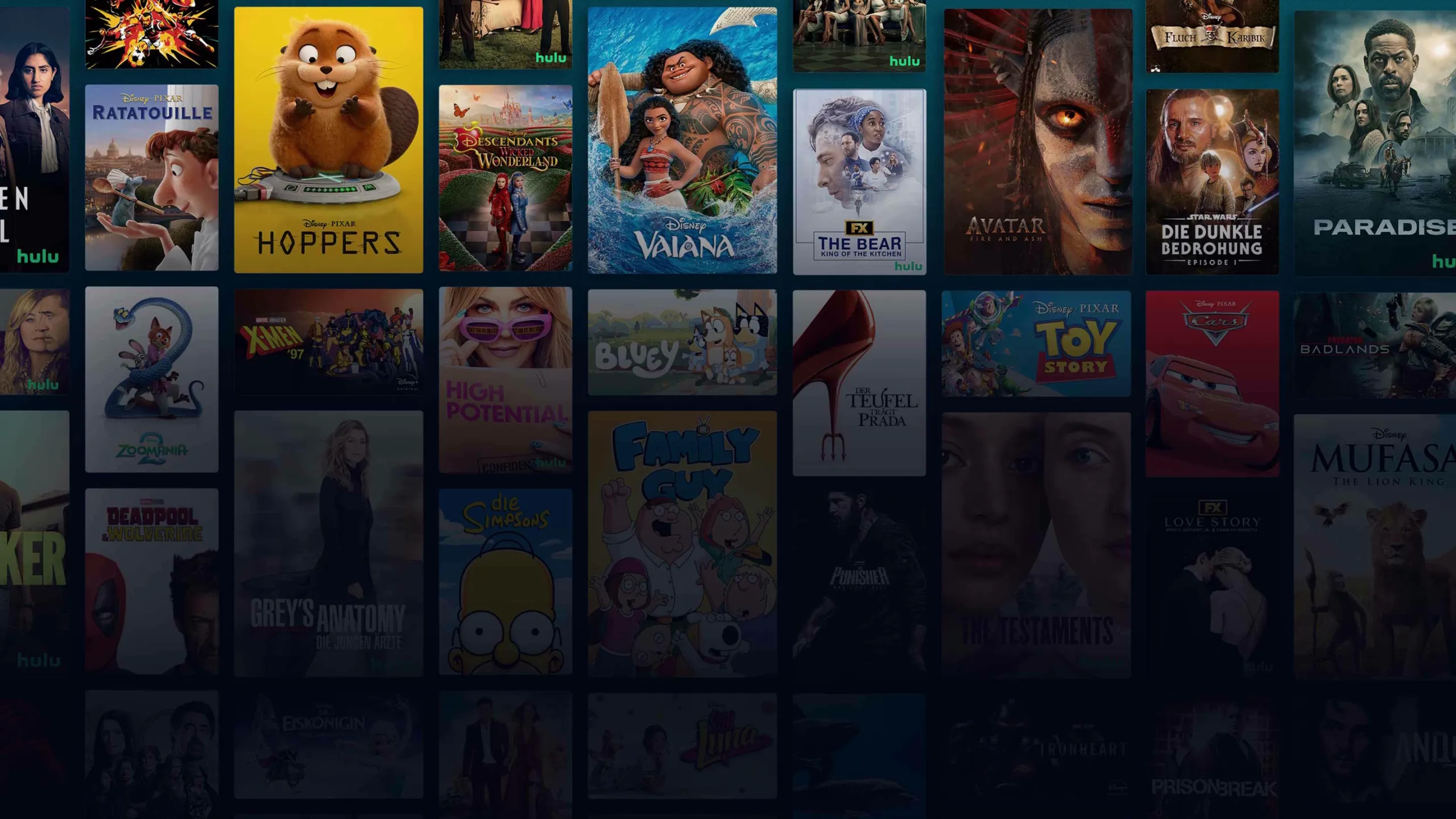 Background image of various Disney+ titles