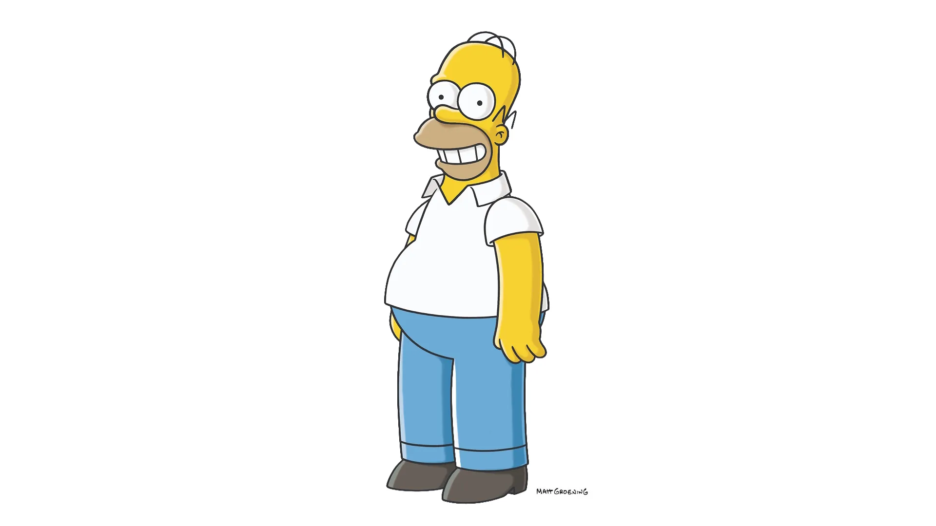 This is a digital illustration of Homer Simpson, the main protagonist of the American animated sitcom The Simpsons.