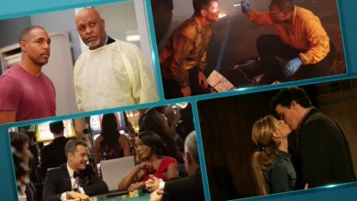 A collage of stills from the shows Grey's Anatomy, Doctor Odyssey, 9-1-1: Lone Star, and Buffy the Vampire Slayer