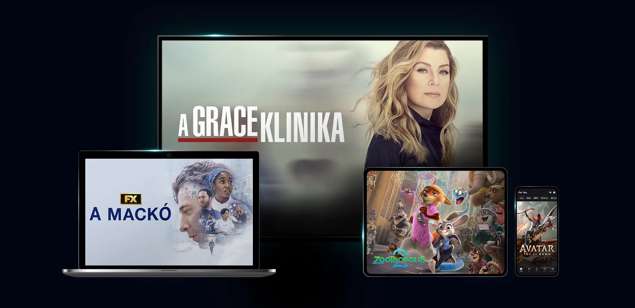 Disney+-műsorok különféle eszközökön