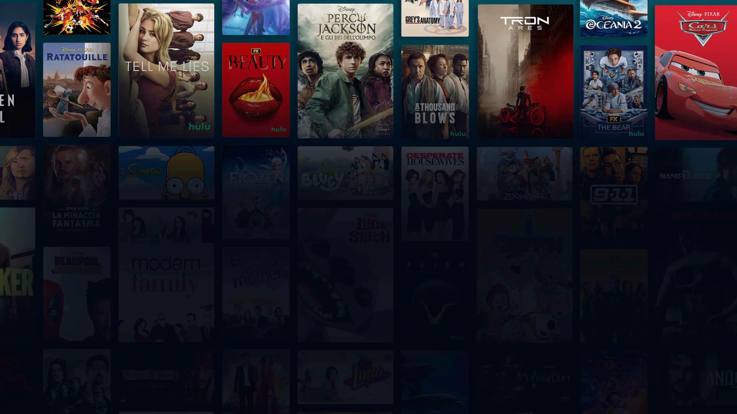 Background image of various Disney+ titles