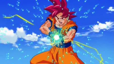 thumbnail - S1:E10 (Dub) Show Us, Goku! The Power of a Super Saiyan God!!