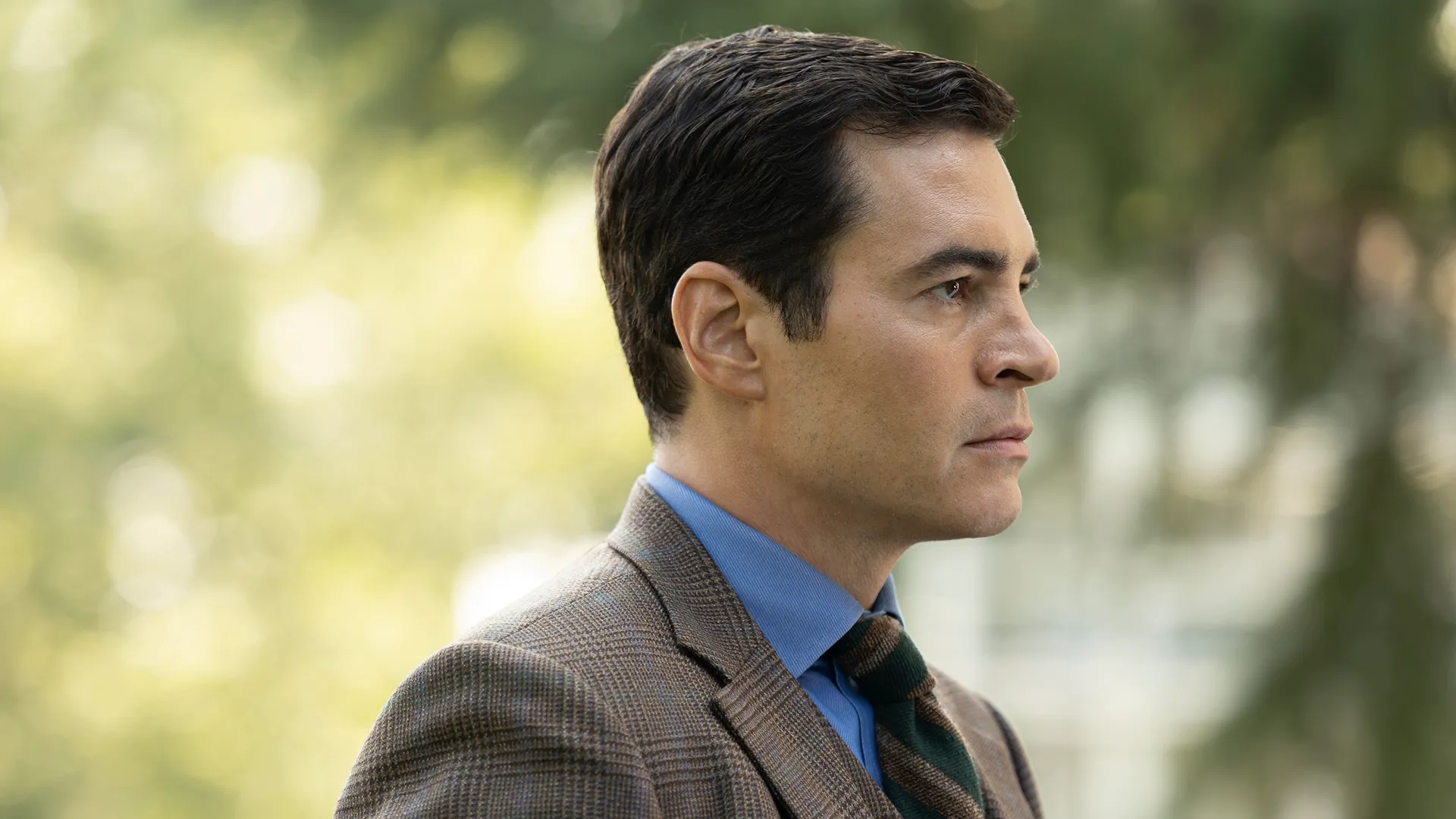 A close up of the side profile of Will Trent (Ramón Rodríguez)