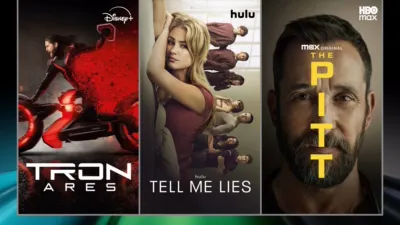 Image Showing Tron: Ares, Tell Me Lies, and The Pitt, available in the Max Bundle