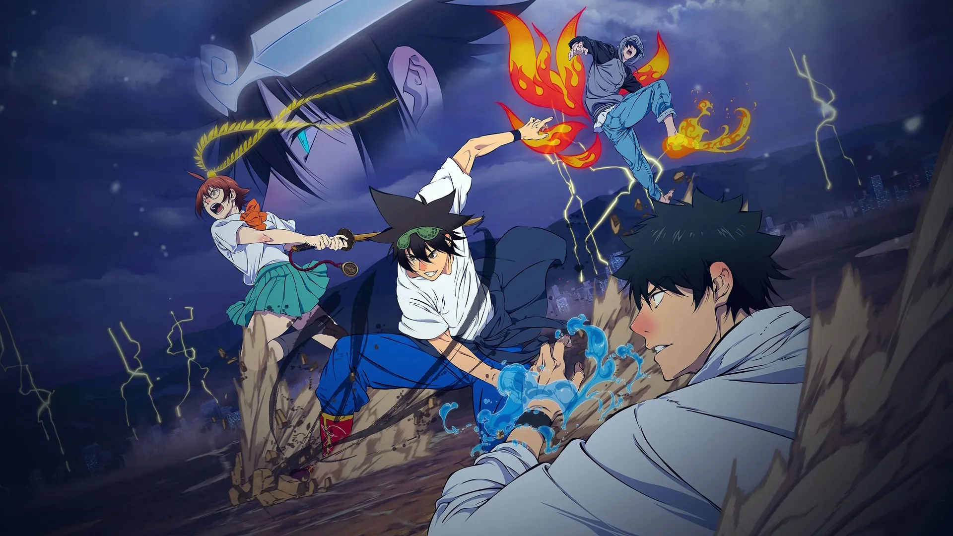 Jin Mori, Han Daewi and Yoo Mira in The God of High School