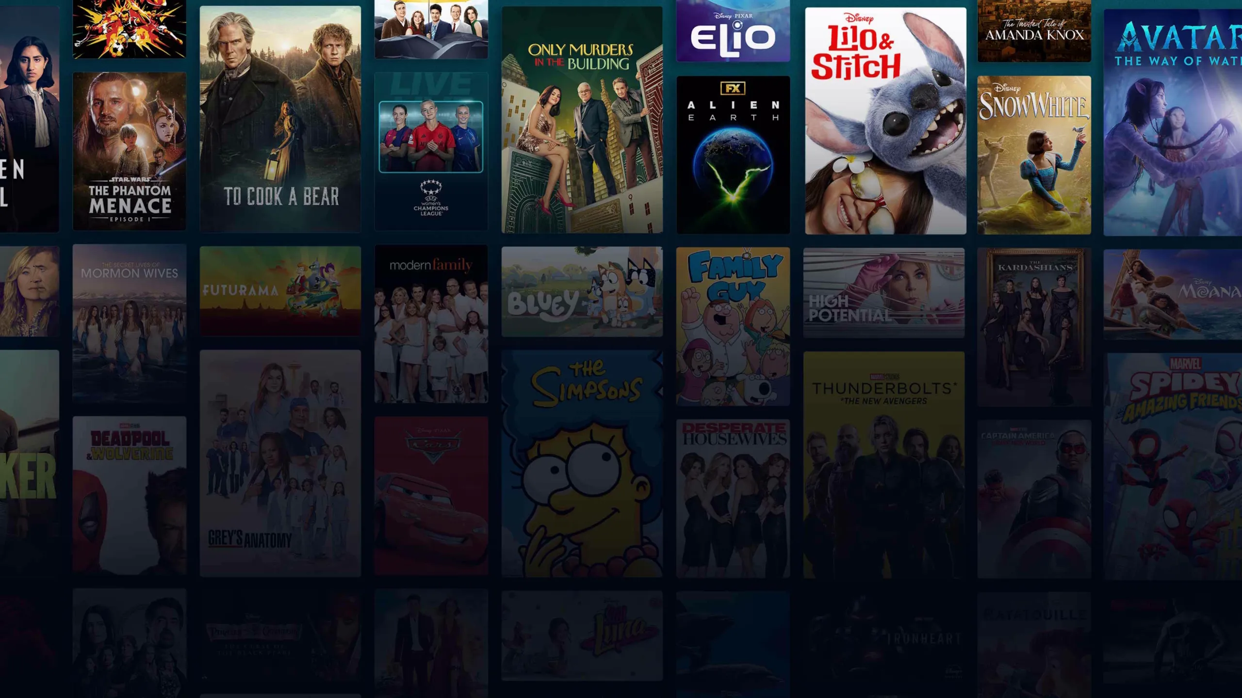 Background image of various Disney+ titles