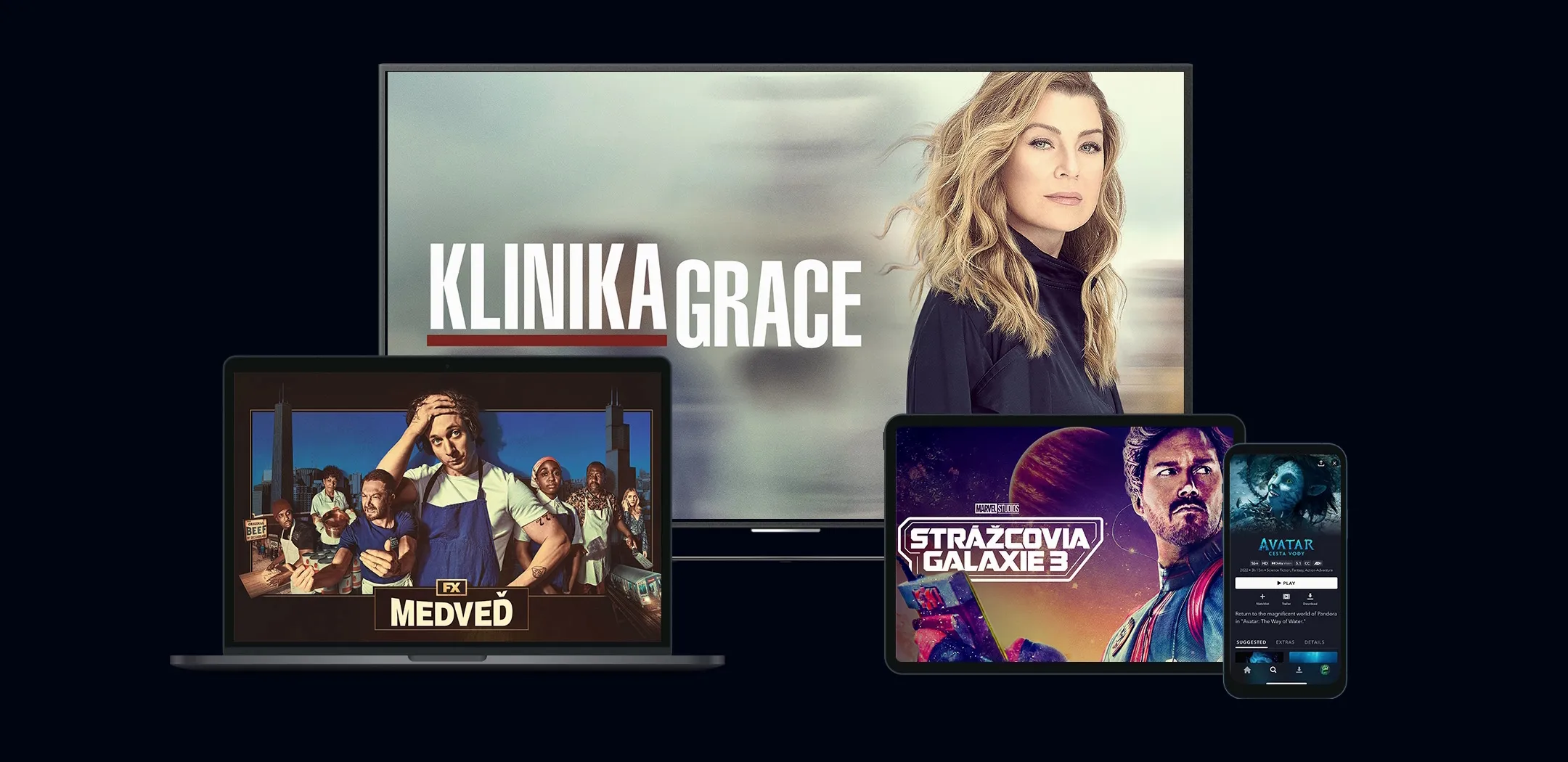 Programy Disney+ v rôznych zariadeniach