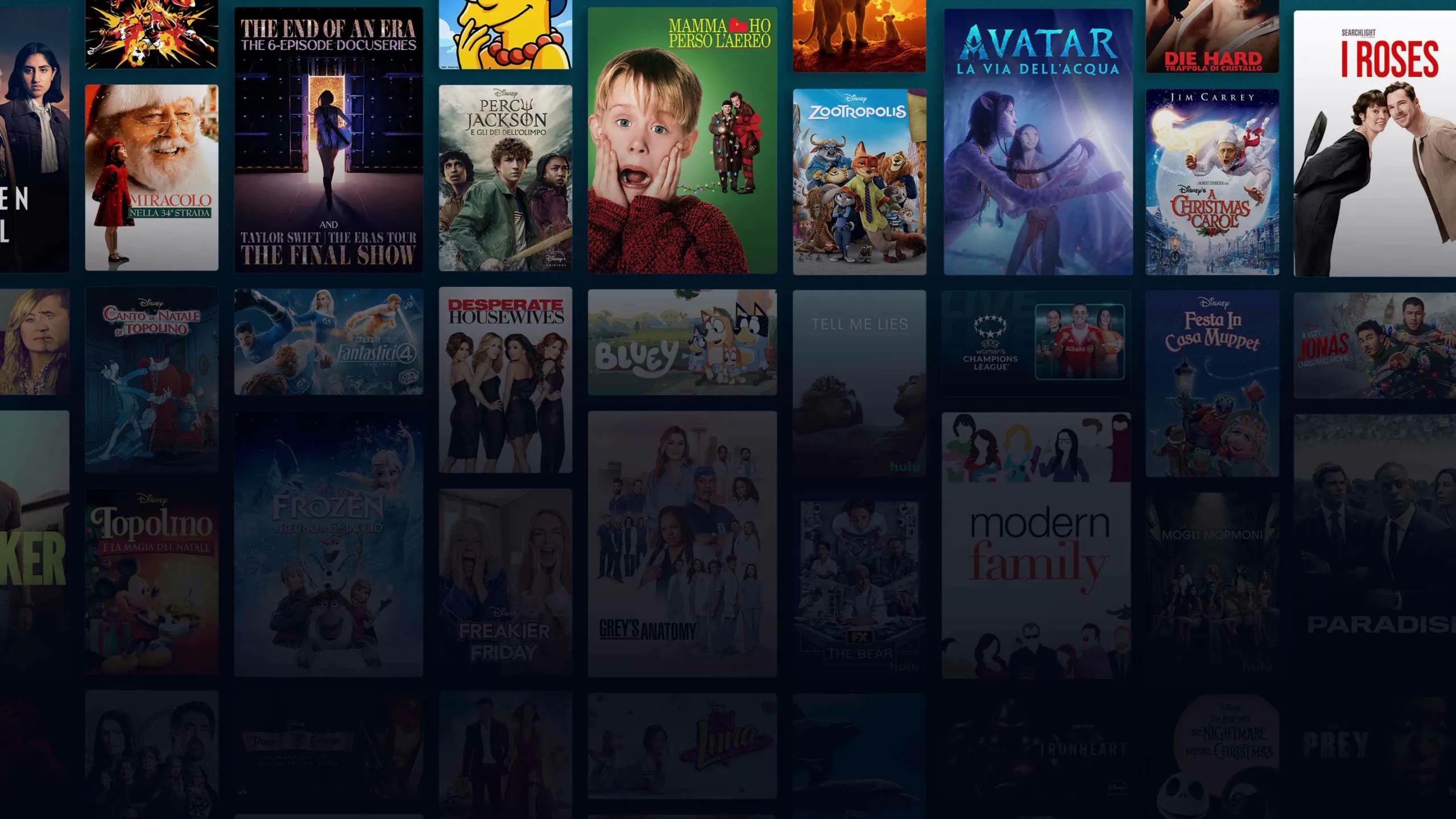 Background image of various Disney+ titles