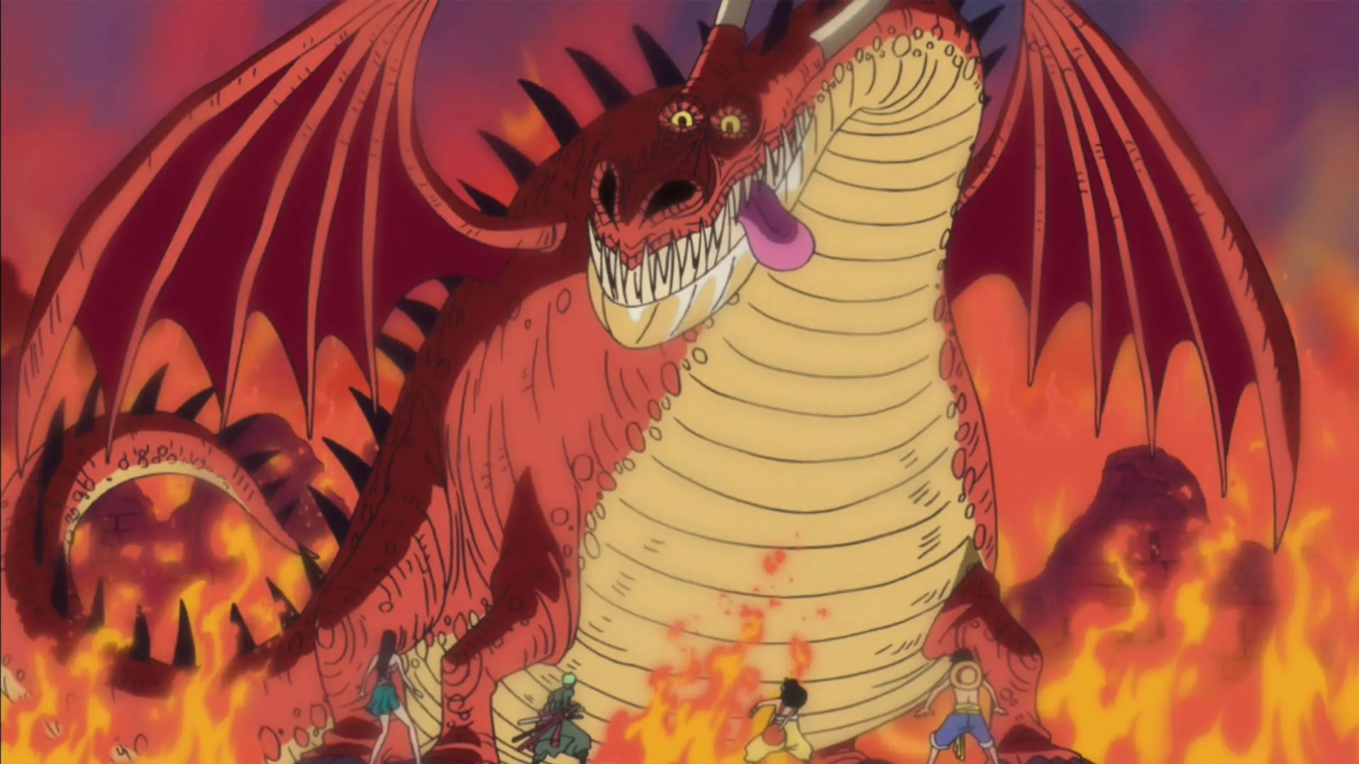 thumbnail - Punk Hazard: E580 (Dub) A Battle in the Heat! Luffy vs. the Giant Dragon!