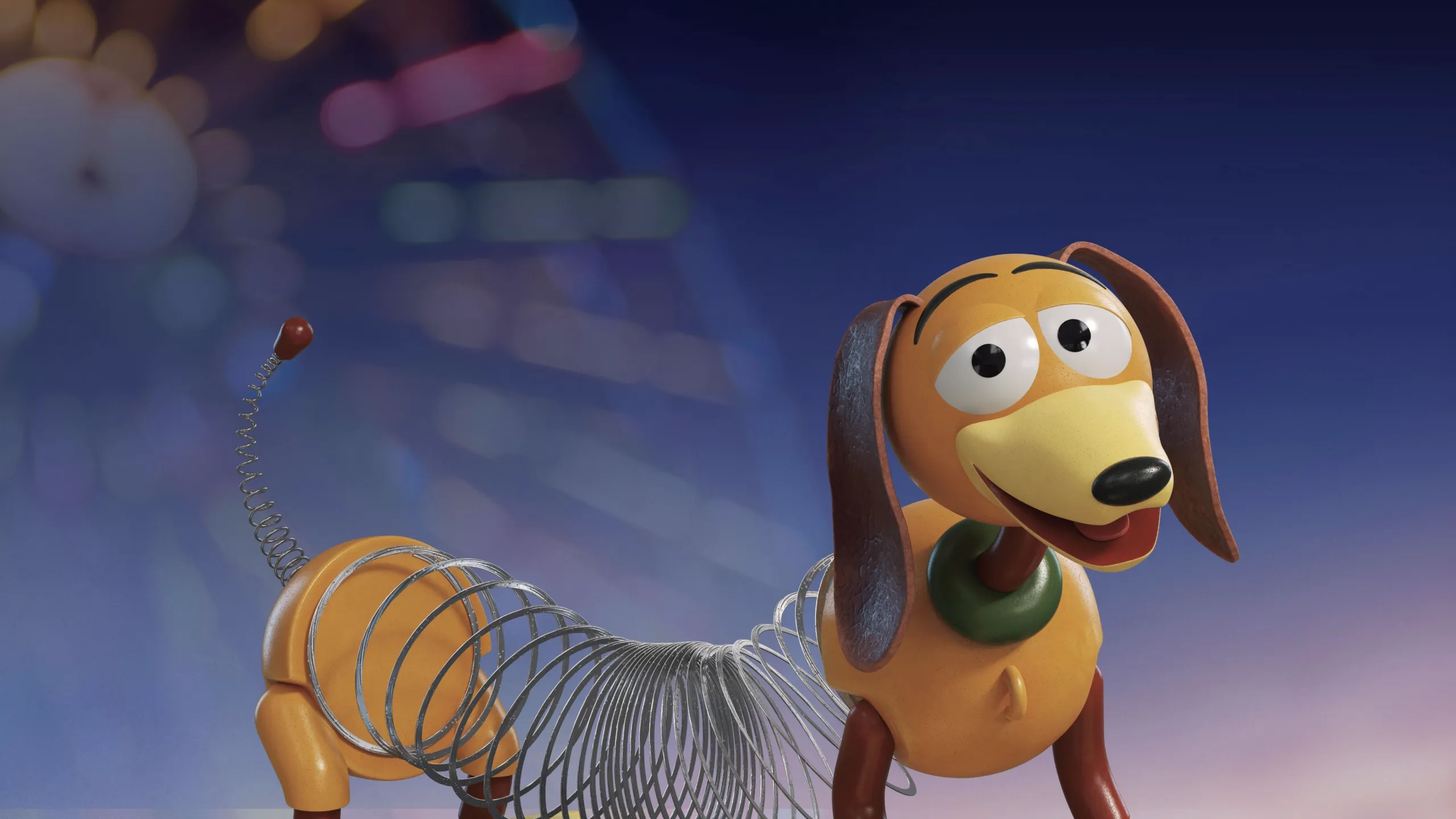 O cachorrinho Slinky, brinquedo que é personagem dos filmes Toy Story 