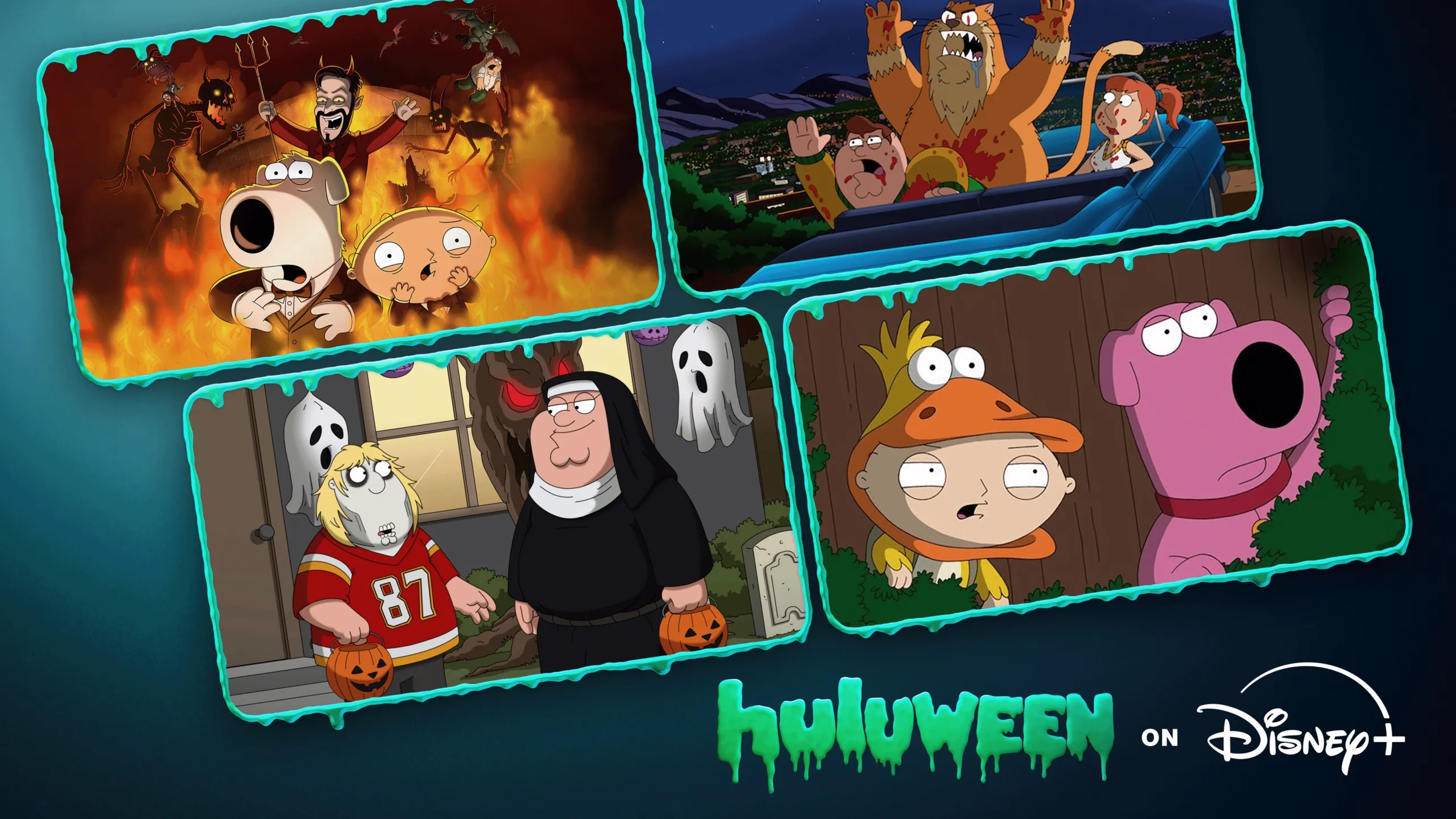 A collection of images from Family Guy Halloween specials