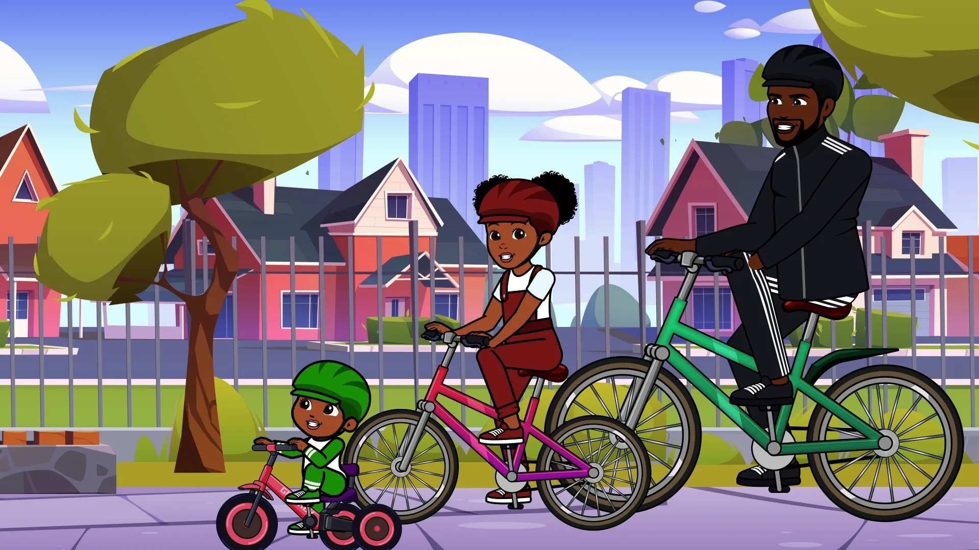 This scene is from the animated series Gracie's Corner, specifically from the music video "A Song for Dad".