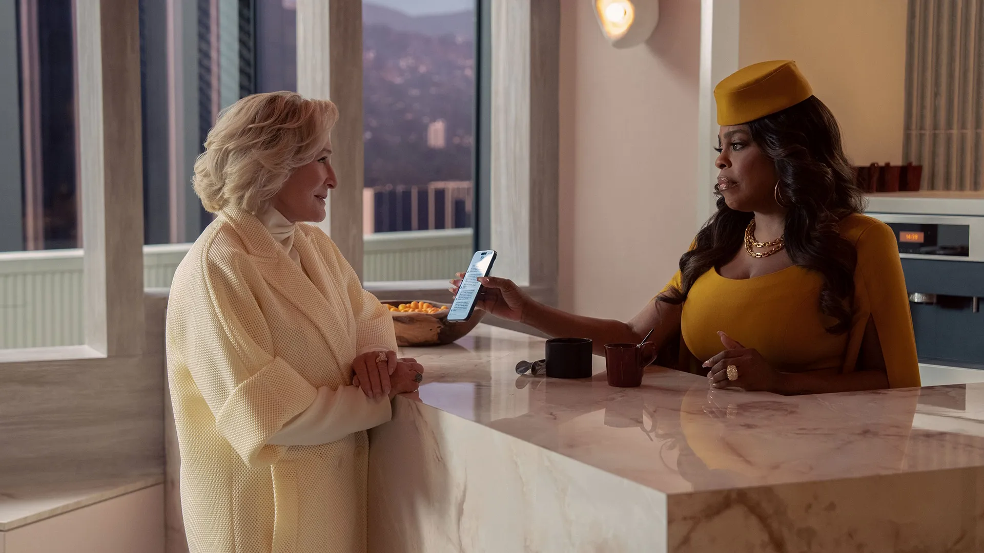  Glenn Close as Dina Standish (left) and Niecy Nash-Betts as Emerald Greene (right)